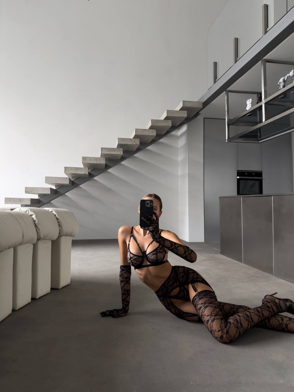 Dessous-Set „Mondlichtschleier“
