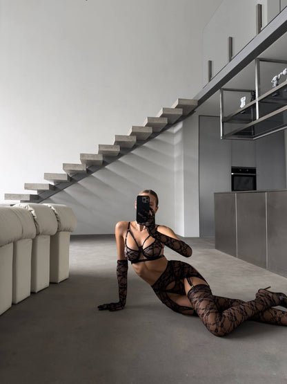 Dessous-Set „Mondlichtschleier“